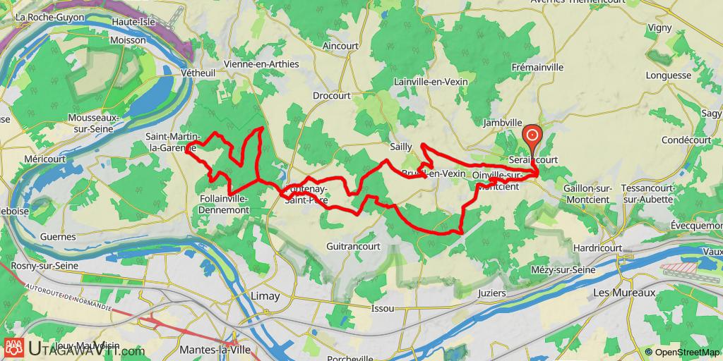 Tour vers l'ouest en Vexin français - Départ Séraincourt