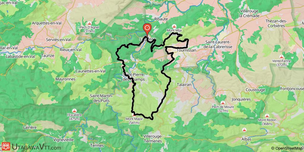 Lagrasse : entre Serre de Blanes et Terres Rouges