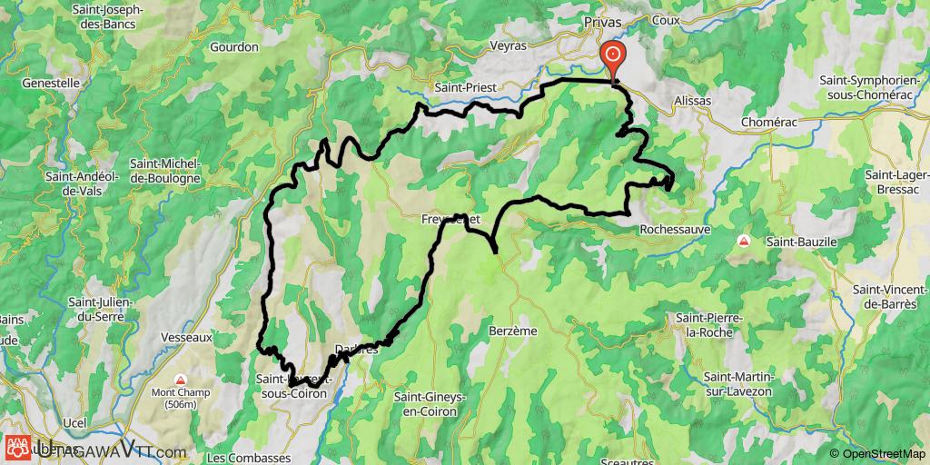 Privas - Darbres - Saint-Laurent-sous-Coiron