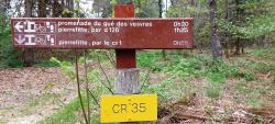 Panneau d'indications pour la randonnée