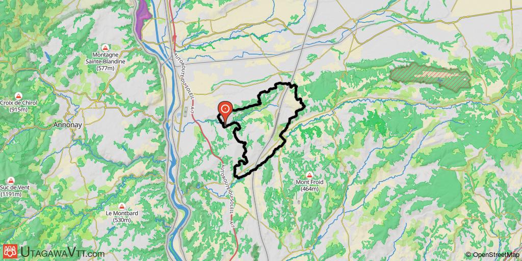 Espace VTT-FFC Drome - Circuit N°9 - Saint-Martin-des-Rosiers