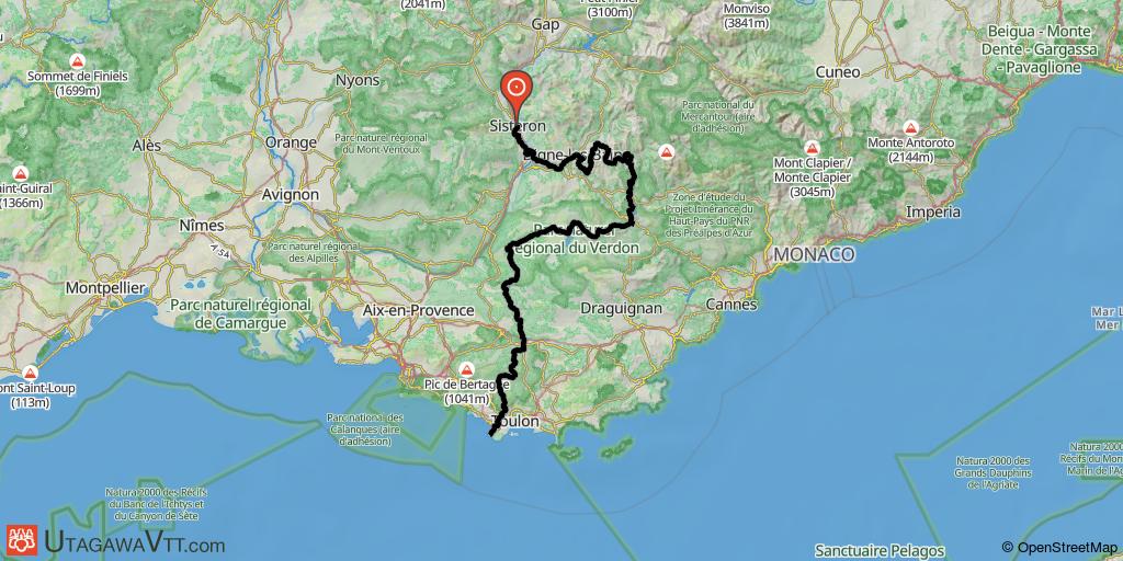 Traversée Sisteron -Toulon (Le Brusc)