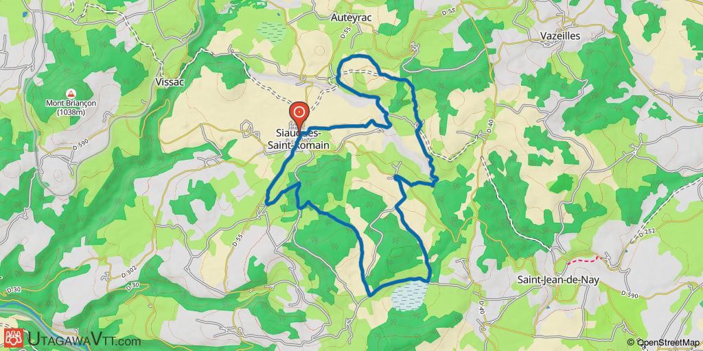 Espace VTT-FFC des gorges de l'Allier - Circuit n°13 : Le Pouzat