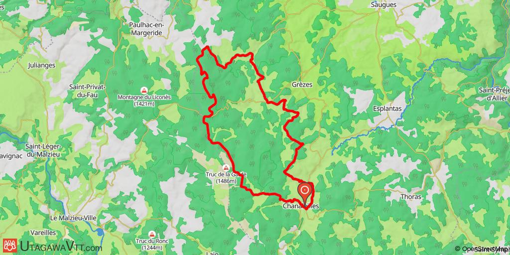 Espace VTT-FCC des gorges de l'Allier - Circuit n°19 : La Margeride