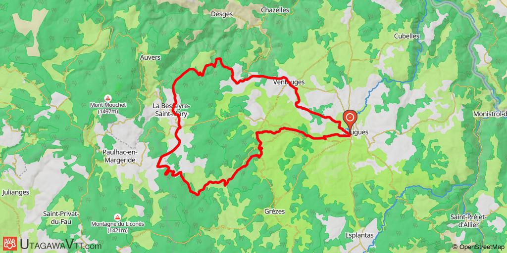 Espace VTT-FFC des gorges de l'Allier - Circuit n°20 : le Gévaudan