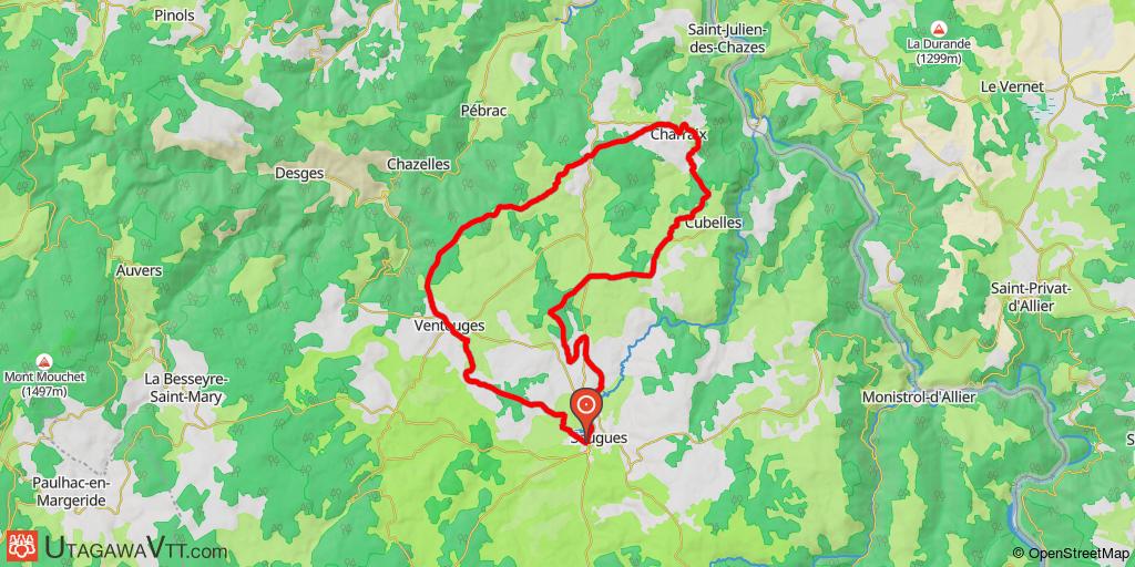 Espace FFC-VTT des gorges de l'Allier - Circuit n°23 : Les croix à boules