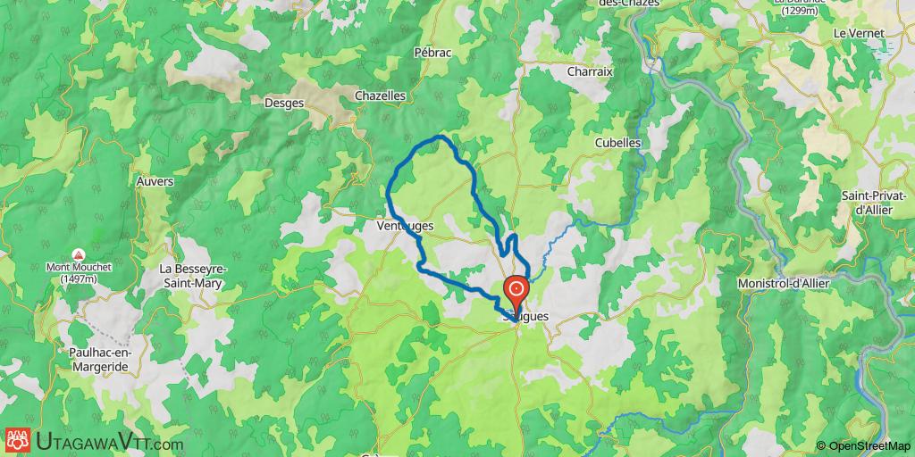 Espace FFC-VTT des gorges de l'Allier - Circuit n°24 : Les quatre vents