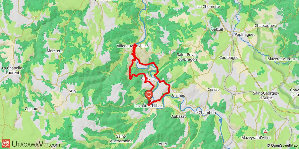 Espace FFC-VTT des gorges de l'Allier - Circuit n°27 : La vallée de la Ribeyre