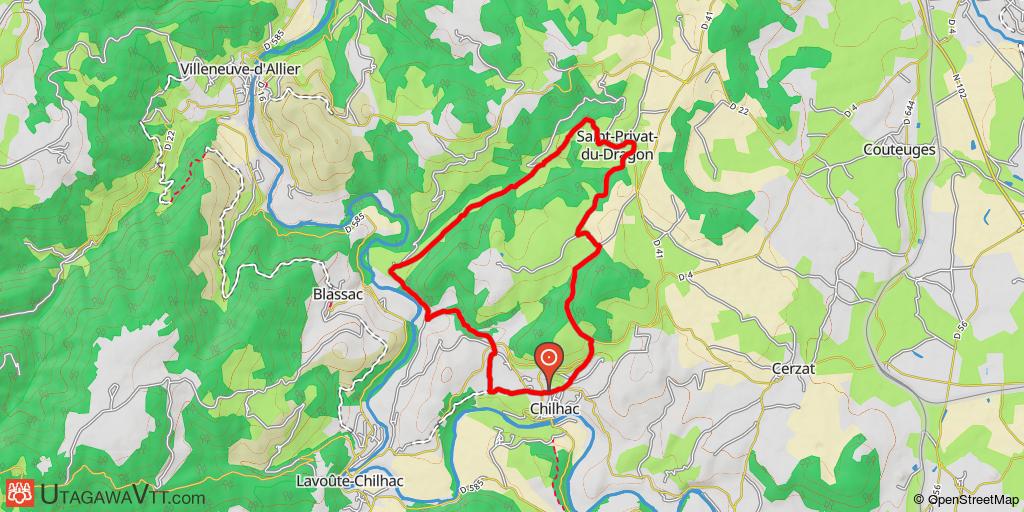 Espace FFC-VTT des gorges de l'Allier - Circuit n°28 : Les terrasses de Chilhac