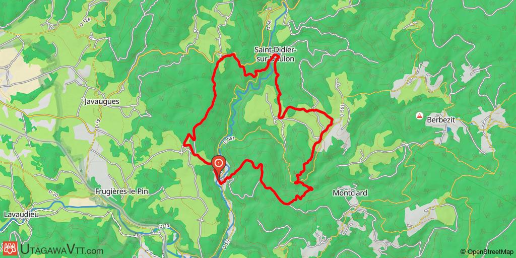 Espace FFC-VTT des gorges de l'Allier - Circuit n°32 : La vallée du Doulon