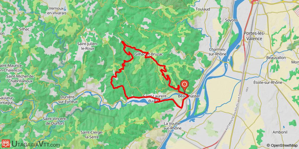 Les pistes de Beauchastel