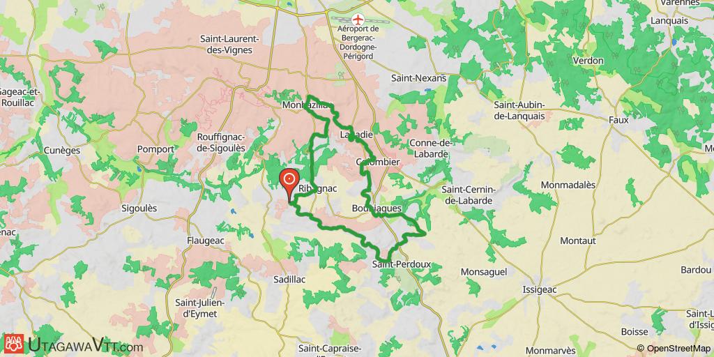 Ribagnac par le nord-est