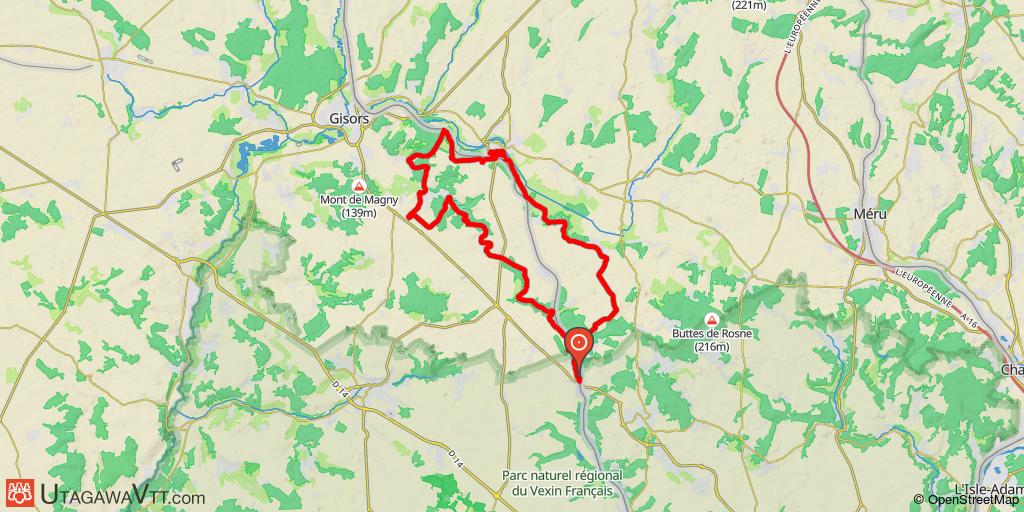 Tour en Vexin français - Départ de Chars vers le nord
