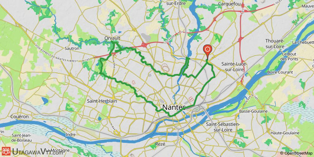 Bords de l'Erdre, du Cens et de la Chézine au départ de La Haluchère