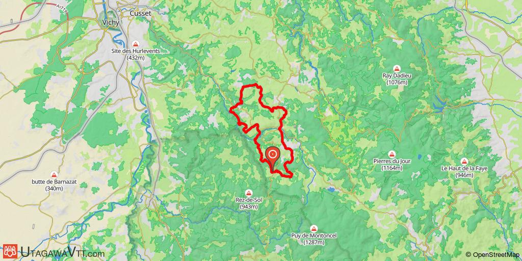 Espace VTT-FFC Vichy - Montagne bourbonnaise - Circuit N° 89 - Au pays des fours à chaux