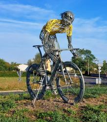 Sculpture érigée lors du passage du Tour de France
