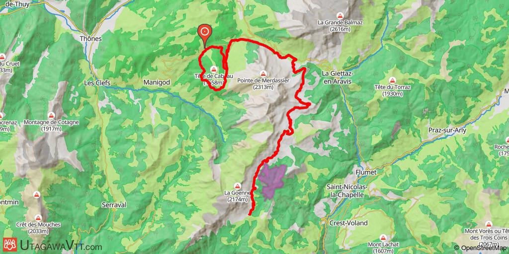 Pointe de Merdassier : Les 4 cols