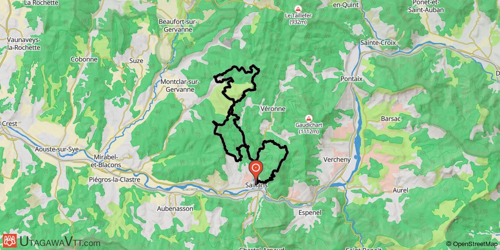 Saillans - col de Gerbe - col de Pourcheton - Les Rayes
