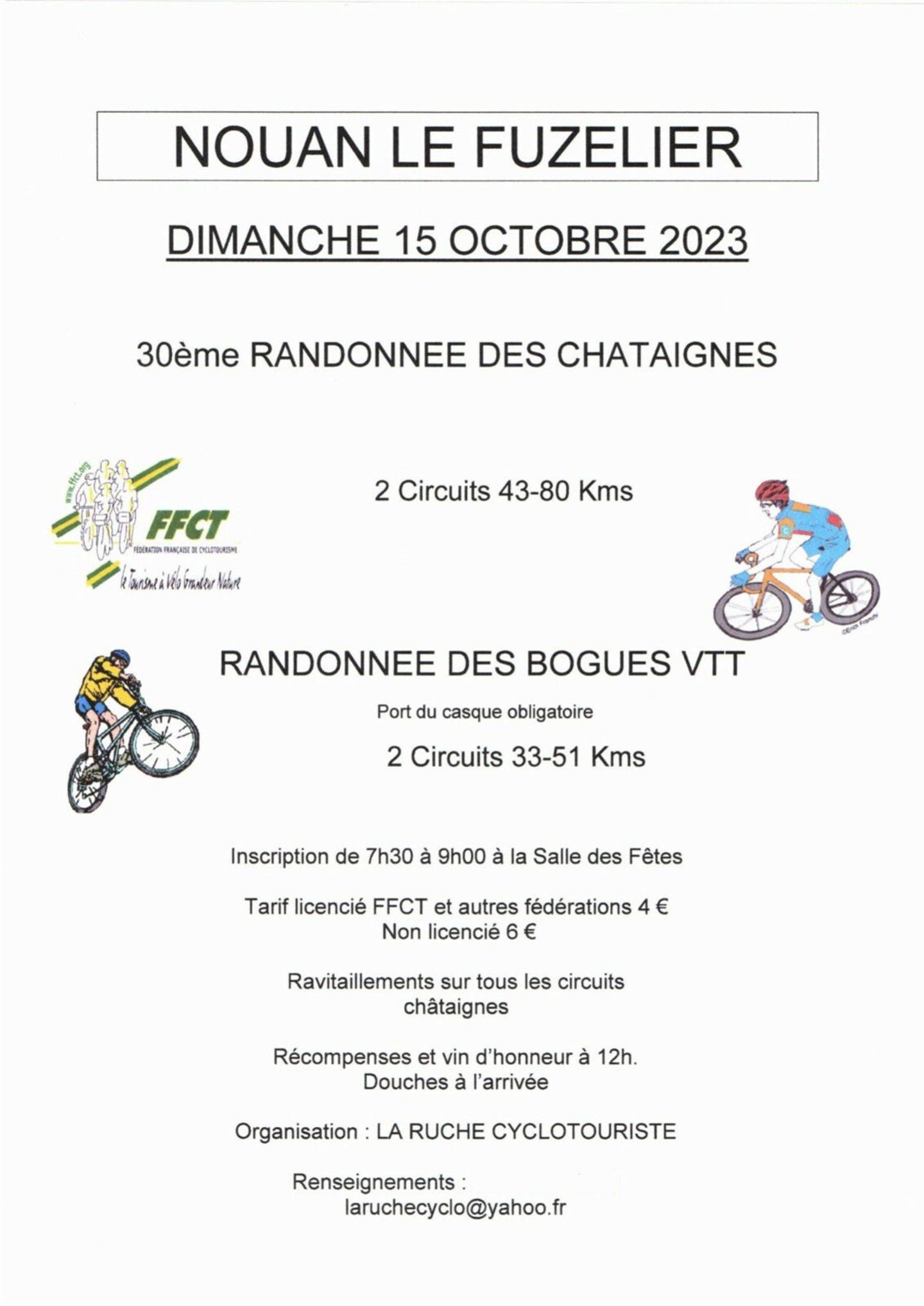 Nouan-le-Fuzelier - Rando des Bogues 2023 - 51 km