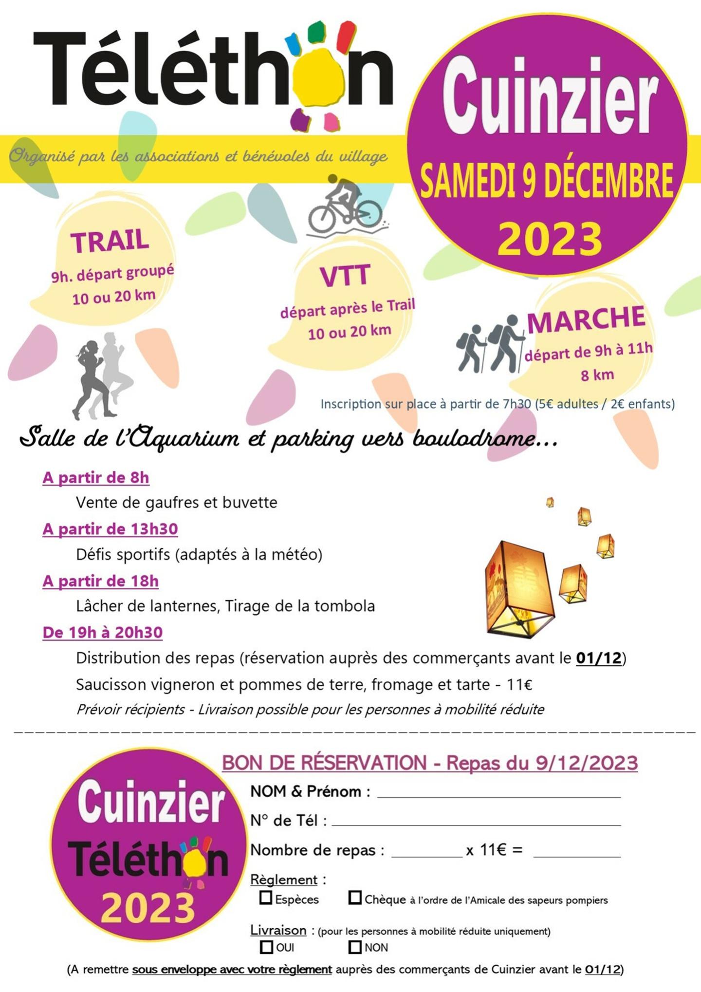 Cuinzier - Téléthon 2023 - 20 km