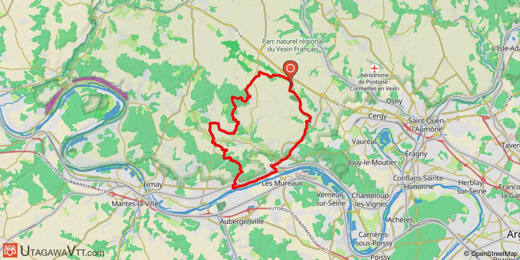 Vexin français au gré des rivières : Aubette - Seine - Montcient - Bernon
