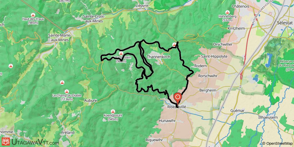 Boucle Ribeauvillé - Taenchel - Croix de Ribeauvillé.