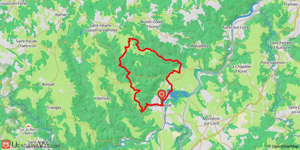 Les hauts de Bas-en-Basset jusqu’à Lavoux