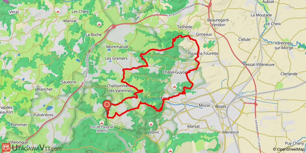 Parcours entre Paugnat et Prompsat