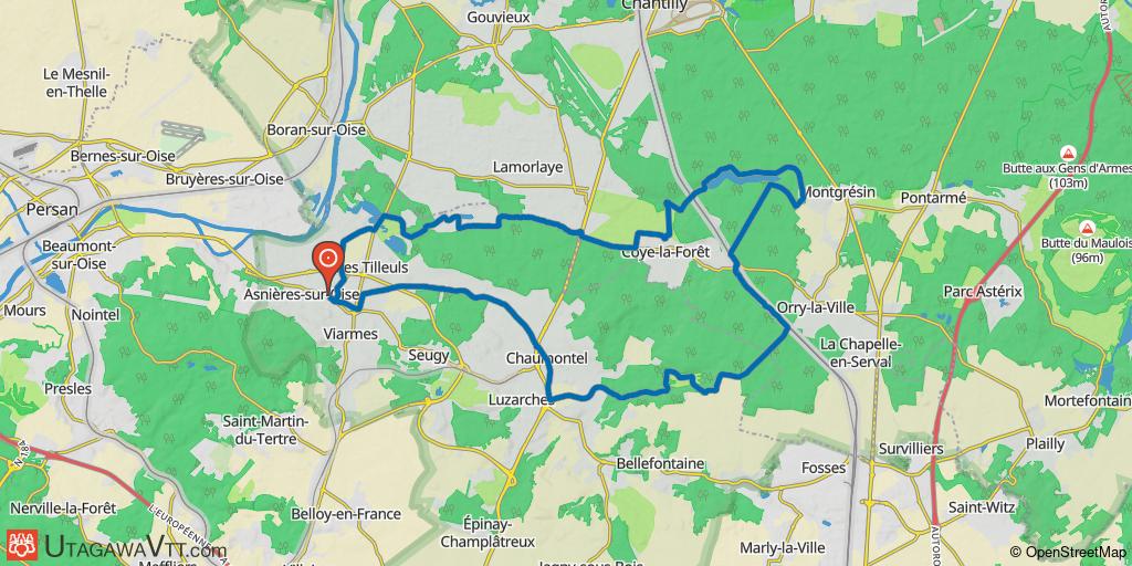 Asnières - Luzarches - Orry-la-Ville - Coye-la-Forêt