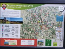 Antrenas, panneau Gévaudan Destination VTT