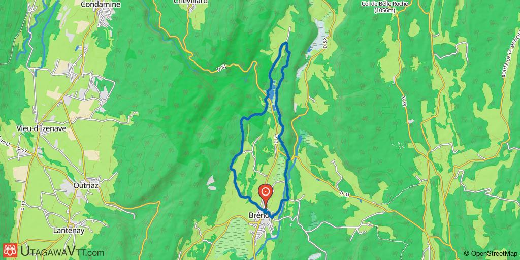 Espace VTT-FFC Ain-Forestière - Parcours bleu N°57 : Les étangs marron