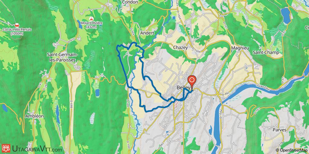 Espace VTT-FFC Ain-Forestière - Parcours bleu N° 3 : Bognens - Les Baraques