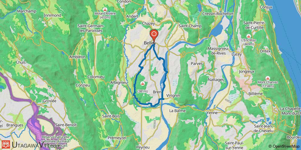 Espace VTT-FFC Ain-Forestière - Parcours bleu N° 4 : La forêt de Rothonne