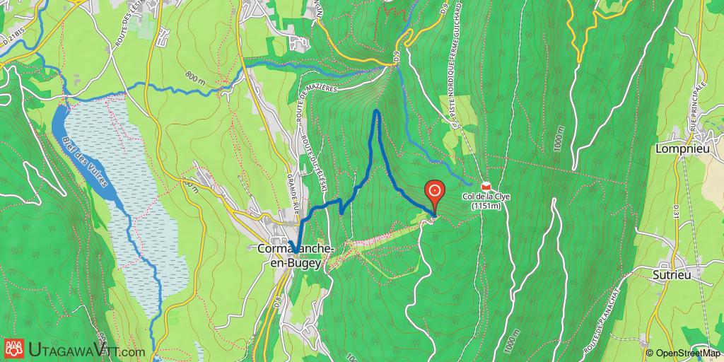 Espace VTT-FFC Ain-Forestière - Parcours bleu N° 2 : Le Golet Marmier
