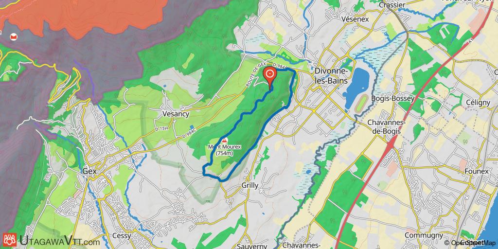 Espace VTT-FFC Ain-Forestière - Parcours bleu N°82 : Les Rochassons