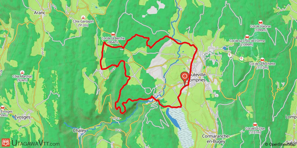 Espace VTT-FFC Ain-Forestière - Parcours rouge N°53 : Les cadettes de la Ragiaz