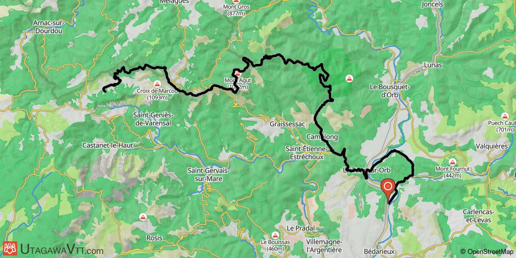 Tour de l'Hérault (GT 34) - Partie Ouest - Etape 1/6 - La Tour-sur-Orb - Le Fau