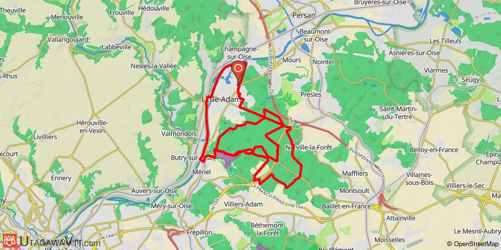 Tours concentriques en forêt de l'Isle Adam et sur les rives de l'Oise