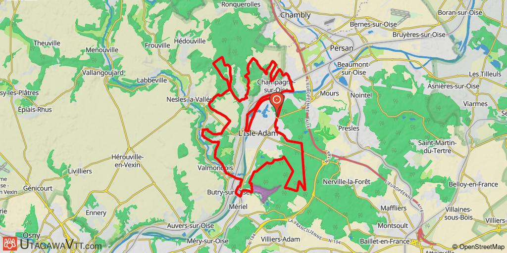 L'isle-Adam - Champagne-sur-Oise - Bois du Lay - Forêt de l'Isle-Adam