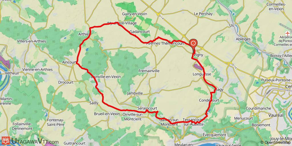 Tour en Vexin au départ de Vigny