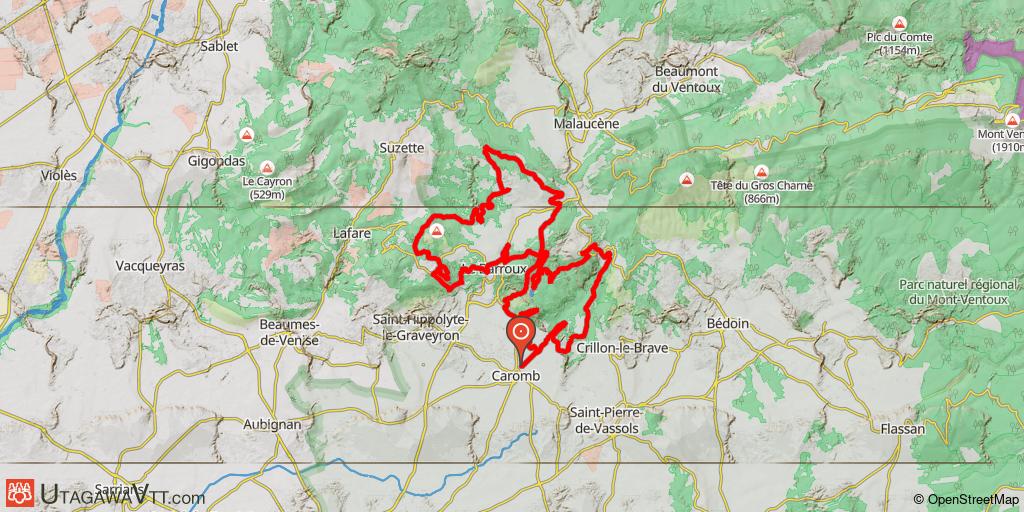 Caromb - Le Barroux - Dentelles de Montmirail