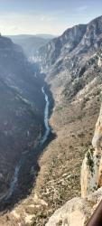 Vue des Gorges du Verdon du Belvédère de la Carelle de 