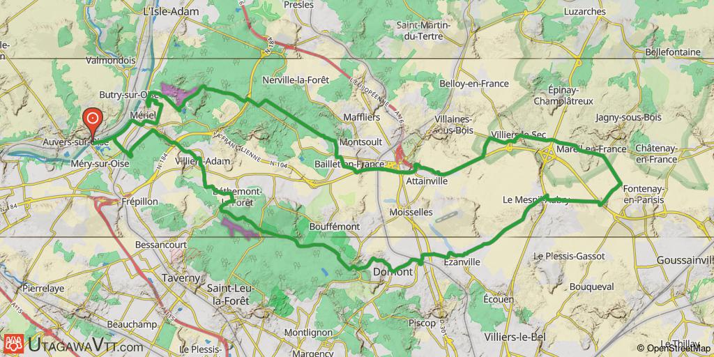 Circuit vers la plaine de France au départ de Méry-sur-Oise