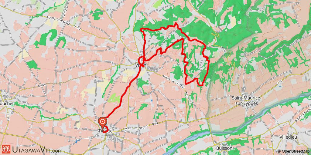 Circuit de Visan au milieu des vignes