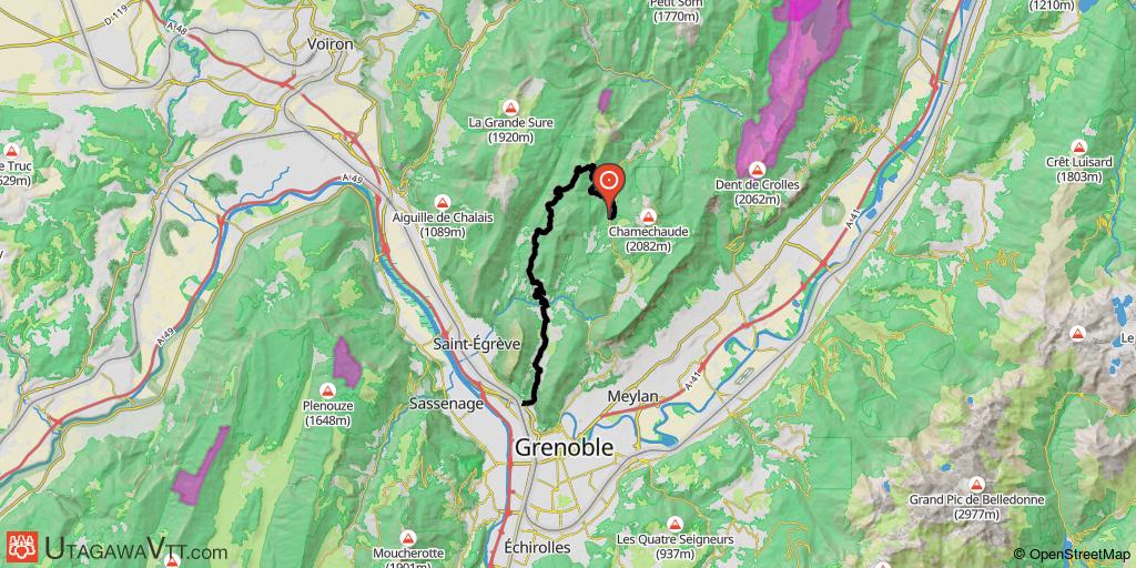 Col de Porte - Saint-Martin-le-Vinoux par le Charmant Som