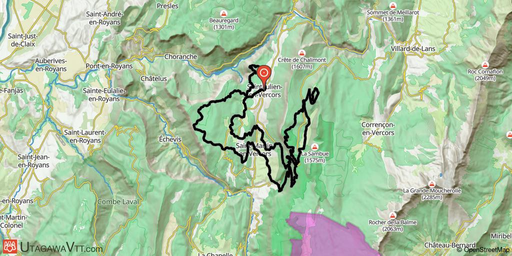 Saint-Julien-en-Vercors - Pas de l'Allier - Prairie d'Herbouilly - Château Julien