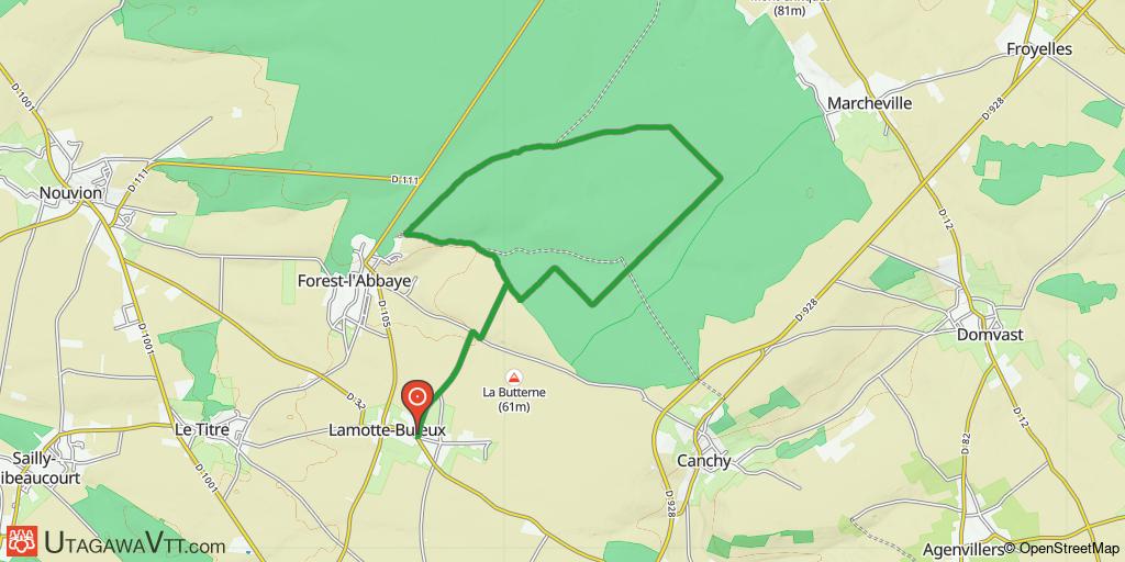 Parcours au nord de Lamotte-Buleux