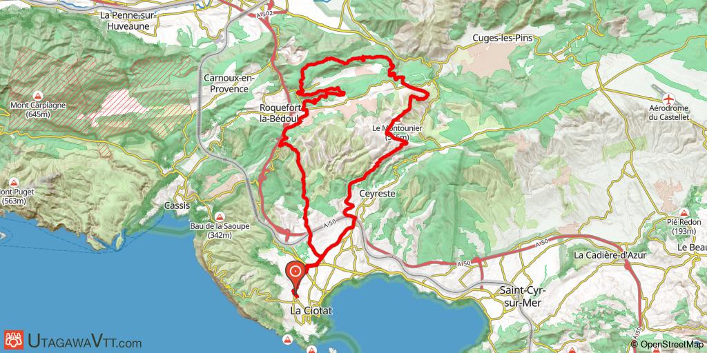 La Ciotat - Le Montounier - Roquefort - La Ciotat