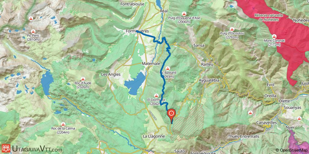 Pyrénées Catalanes - Circuit VTT-FFC N° 3 Traversée Col de La Llose/Formiguéres