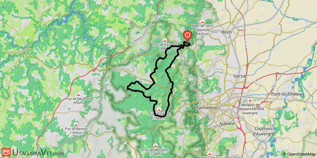 Volvic - Le tour du Puy de Dôme - Variante